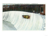 Lake Placid, New York - Riding the Whiteface Curve on the Olympic Bobsled Run