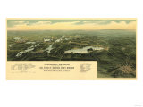 Buy Oconomowoc Waukesha, Wisconsin - Panoramic Map at AllPosters.com