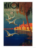 Menton, France - French Riviera Travel Poster No. 1
