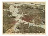 Buy Norfolk, Virginia - Panoramic Map at AllPosters.com