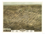 Raleigh, North Carolina - Panoramic Map