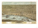 Memphis, Tennessee - Panoramic Map