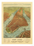 Buy New York City, New York - Panoramic Map at AllPosters.com