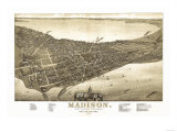 Buy Madison, Wisconsin - Panoramic Map No. 2 at AllPosters.com
