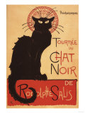 Montmarte, France - Chat Noir Cabaret Troupe Black Cat Promo Poster