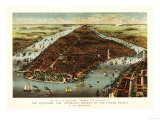 Buy New York City, New York - Panoramic Map at AllPosters.com