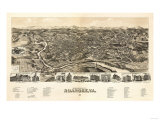 Buy Roanoke, Virginia - Panoramic Map at AllPosters.com