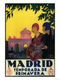 Madrid, Spain - Madrid in Springtime Travel Promotional Poster