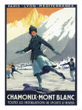 Buy Chamonix Mont-Blanc, France - Ice Skating at AllPosters.com