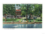 Skaneateles, New York - Shotwell Park and Sherwood Inn Scene Premium Poster