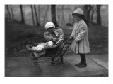 Children Playing with Campbell Kid Doll Photograph - New York, NY