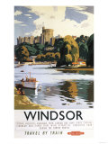 Windsor, England - British Railways Windsor Castle Thames Poster