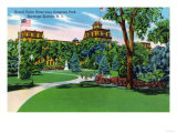 Saratoga Springs, New York - Congress Park View of the Grand Union Hotel