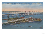 St. Augustine, FL - View of Bridge of Lions & Ocean