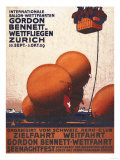 Buy Zurich, Switzerland - Gordon Bennett Hot-Air Balloon Race Poster at AllPosters.com