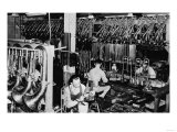 Interior View of a Brass Instrument Factory, Tubas and Trombone Premium Poster