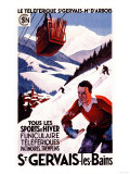 St. Gervais-Les-Bains, France - SNCF Railway Cable Car Promo Poster