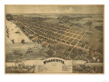 Buy Wyandotte, Michigan - Panoramic Map at AllPosters.com