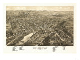 Buy Waukesha, Wisconsin - Panoramic Map at AllPosters.com