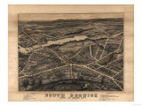 Buy South Berwick, Maine - Panoramic Map at AllPosters.com