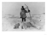 Buy Eskimo Hunter with Polar Bear Photograph - Alaska at AllPosters.com