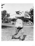 Golfer Ted Ray Swinging a Club Photograph