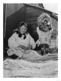Buy Eskimo Mother and Child in Far North Alaska Photograph - Alaska at AllPosters.com