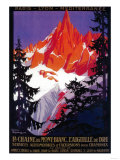 Buy La Chaine De Mont-Blanc Vintage Poster - Europe at AllPosters.com