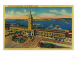 Ferry Building and Bay - San Francisco, CA