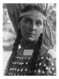 Dakota Soiux Woman Lucille Portrait Edward Curtis Photograph