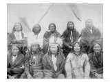 Lakota Indian Chiefs who Met General Miles to End Indian War Photograph - Pine Ridge, SD