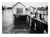 Crabbing from Pier at Colonial Beach Photograph - Colonial Beach, VA