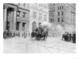 Fire Department's Horse Drawn Engine NYC Photo - New York, NY Premium Poster
