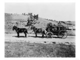 Stagecoach at Yellowstone National Park Photograph - Yellowstone, WY
