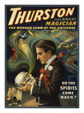 Thurston the Great Magician Holding Skull Magic Poster Premium Poster