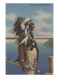 Northwest Indian Chief in Full Regalia - Northwest USA