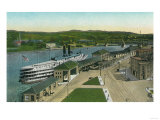Albany, New York - Aerial View of Hudson Navigation Dock