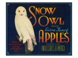 Snow Owl Apple Label - Yakima, WA