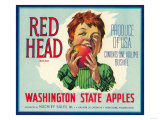Red Head Apple Label - Wenatchee, WA