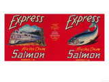 Express Salmon Can Label - San Francisco, CA