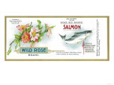 Buy Wild Rose Salmon Can Label - Anacortes, WA at AllPosters.com