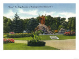 Albany, New York - Washington Park View of the Kings Fountain, Moses