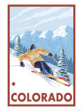 Buy Downhill Snow Skier - Colorado at AllPosters.com