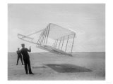 Wilbur and Orville Wright Flying Glider Photograph