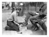 Young Bootblack in Bowling Green NYC Photo - New York, NY
