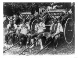 Africans Posed with Their Rickshaws Photograph - Durban, South Africa