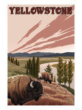 Buy Yellowstone - Bison Scene at AllPosters.com