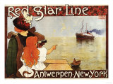 Antwerp, Belgium - Red Star Line Cruises to New York Promo Poster - Antwerp, Belgium