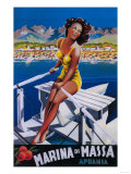 Apuania, Italy - Massa Marina Travel Poster