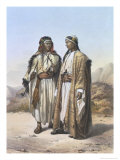 Mahazi and a Soualeh Bedouin, Illustration from The Valley of the Nile, Engraved by Charles Bour